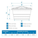 Tanque de água Fortlev Caixa d'água vertical polietileno 250L