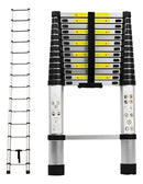 Escada Telescópica Reta Retrátil 14 Degraus 4.1 Metros Inox