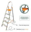 Escada Alumínio Mega Cobre 5 Degraus