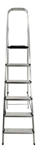 Escada Doméstica 6 Degraus Alumínio Até 120 Kg